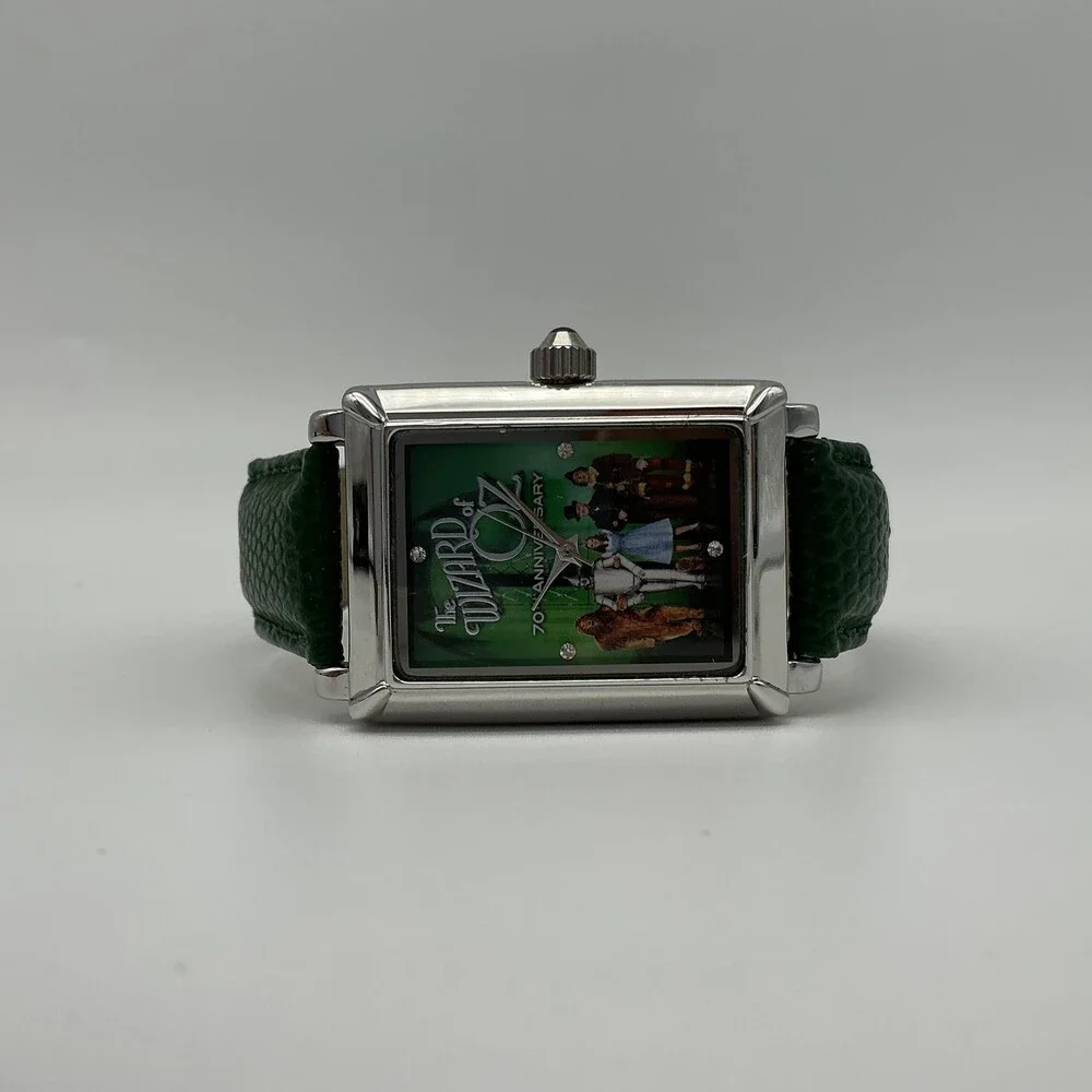 Wizard Of Oz 70th Anniversary Womens Watch 28mm Green Dial Leather New Battery